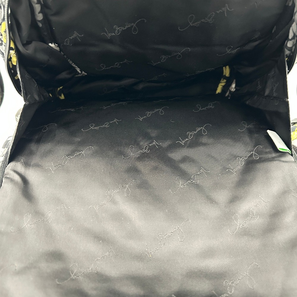 Vera Bradley Provencal Quilted Laptop Backpack Womens Large Yellow Black - Picture 6 of 6